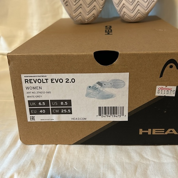 Head Revolt EVO 2.0 White-Grey Size US 8.5 NIB - Picture 5 of 5